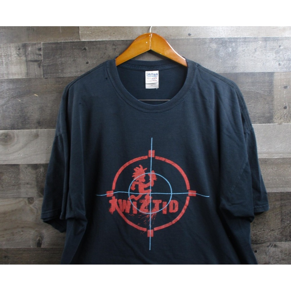 Twiztid ICP Shirt Mens 2XL Black Hatchetman Crosshair Psychopathic Graphic Tee